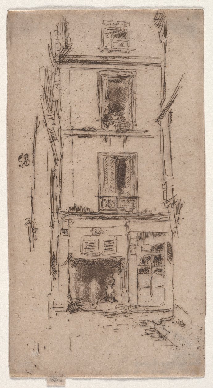 Rue des Bons Enfants, Tours. od James Abbott McNeill Whistler