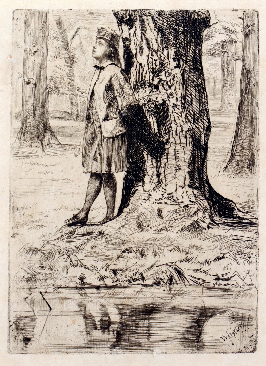 Seymour stojící pod stromem od James Abbott McNeill Whistler