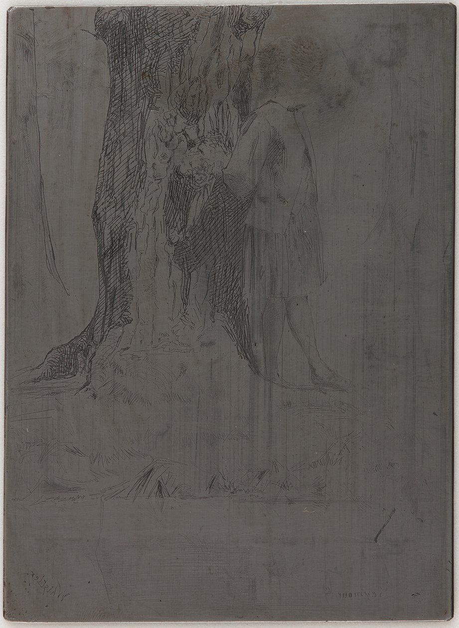 Seymour stojící pod stromem, 1859. od James Abbott McNeill Whistler