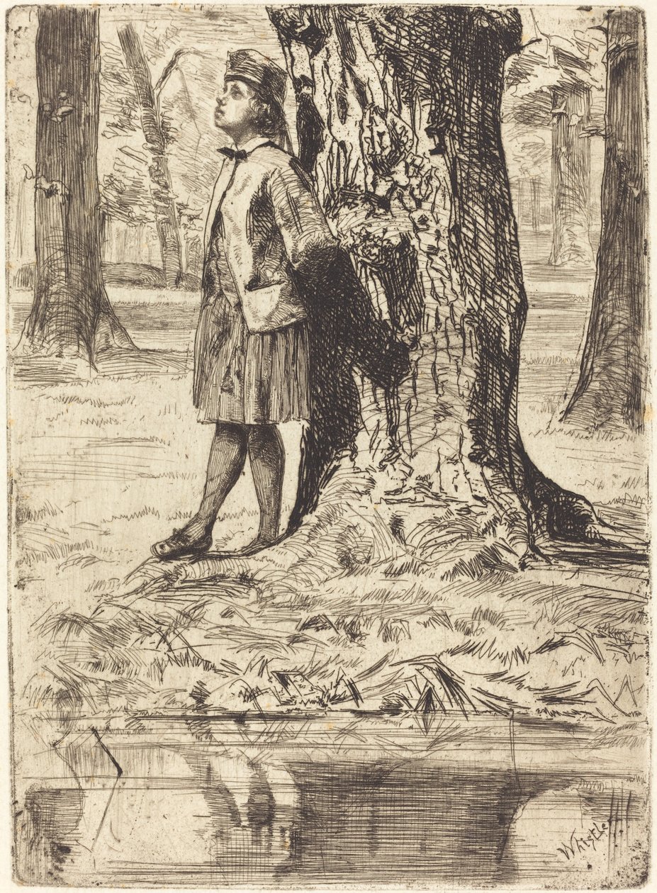 Seymour stojící pod stromem, 1859. od James Abbott McNeill Whistler