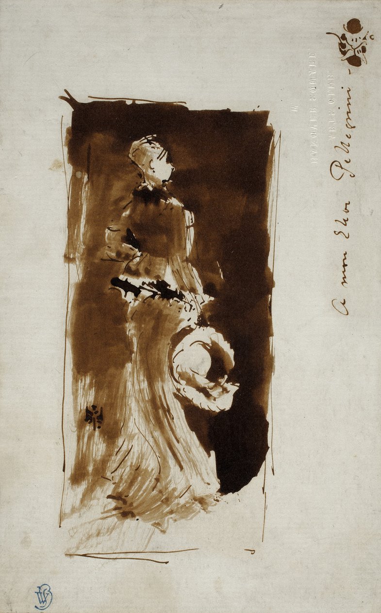 Skica po portrétu Rosy Corderové, kolem roku 1879 od James Abbott McNeill Whistler