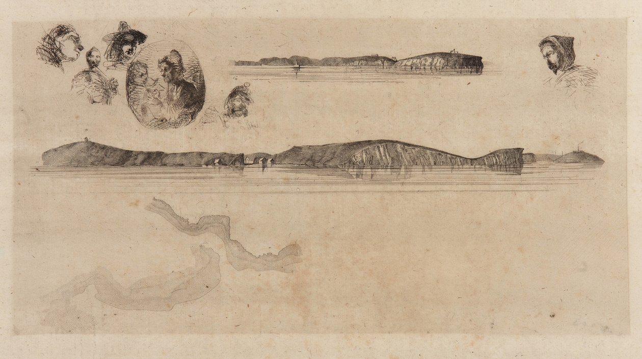 Sketches on the Coast Survey Plate, 1854. od James Abbott McNeill Whistler