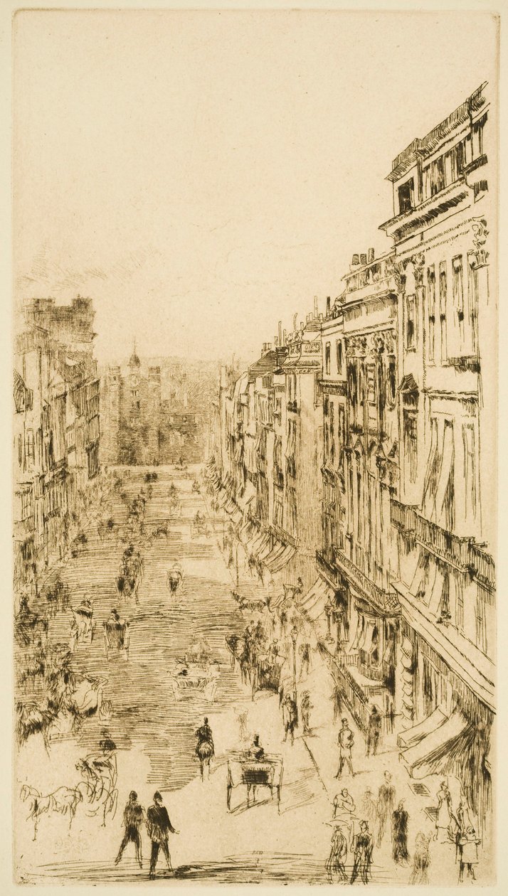 St James’s Street v Londýně od James Abbott McNeill Whistler