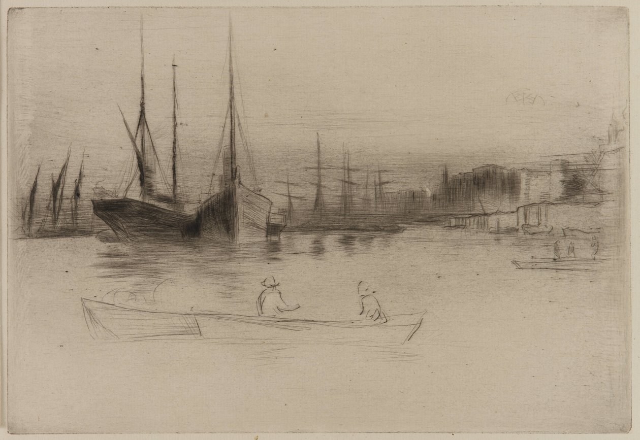 Parníky z věže, 1875. od James Abbott McNeill Whistler