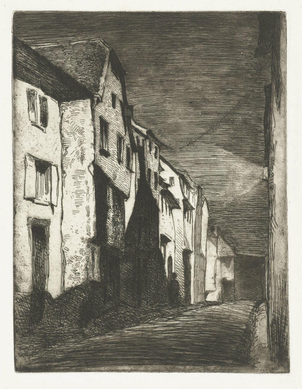 Straat v Saverne Ulice v Saverne Dvanáct leptů z přírody (název série) od James Abbott McNeill Whistler