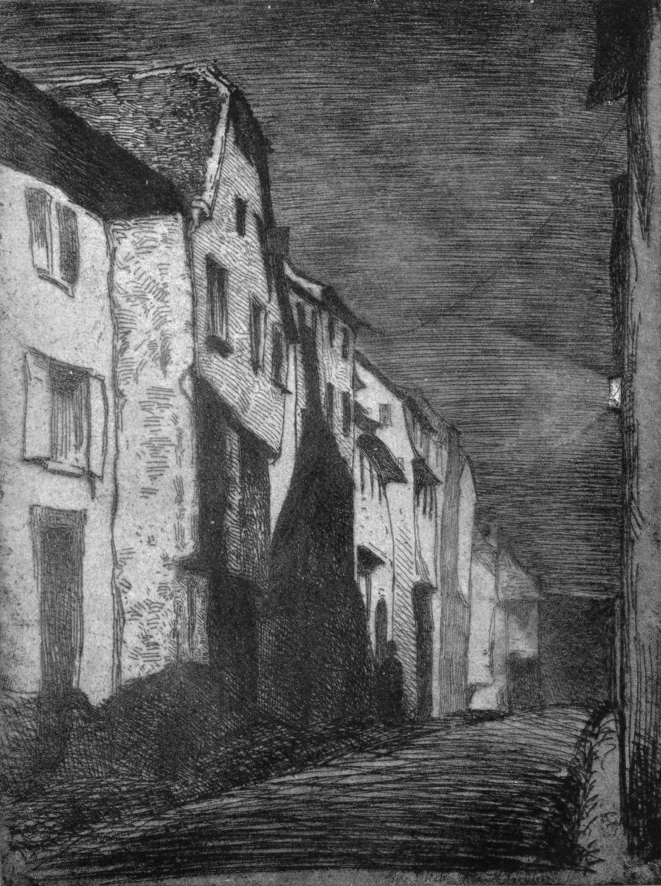Ulice v Saverne, 1858, 1903 od James Abbott McNeill Whistler