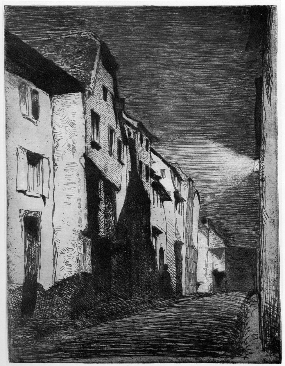 Ulice v Saverne, 19. století 1904. od James Abbott McNeill Whistler