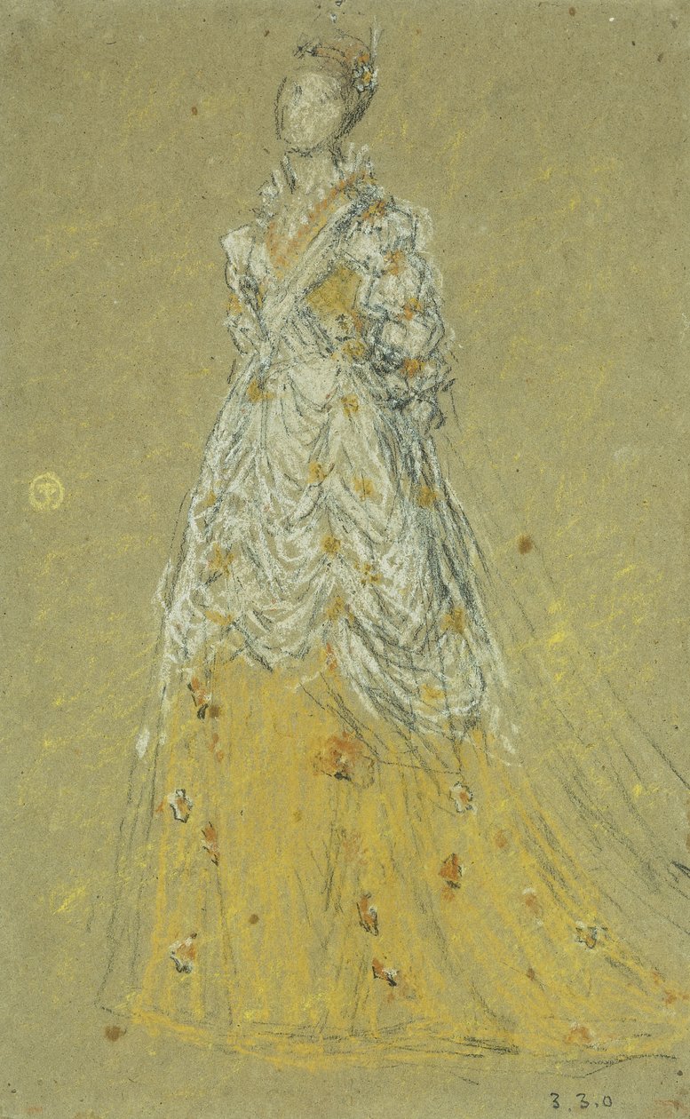 Studie na „Symfonii v tělové barvě a růžové“ od James Abbott McNeill Whistler