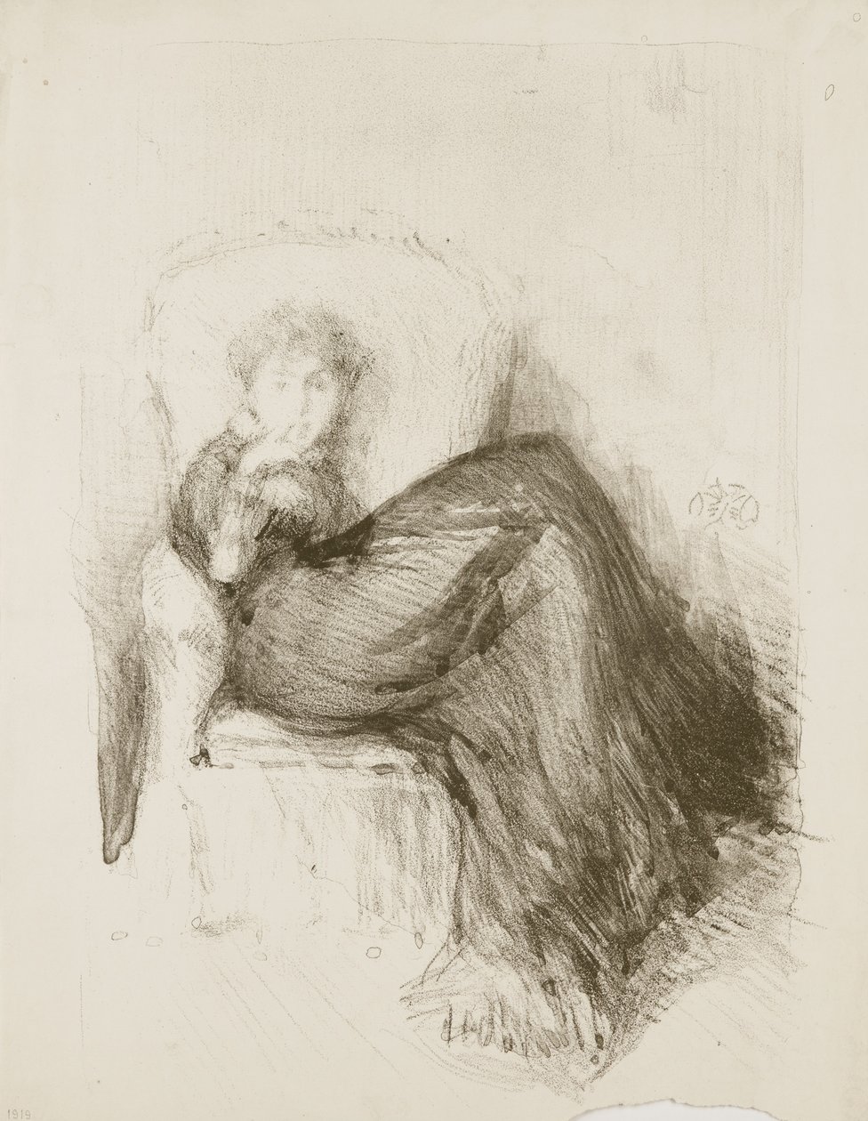 Studie: Maud Sedící, 1878 od James Abbott McNeill Whistler