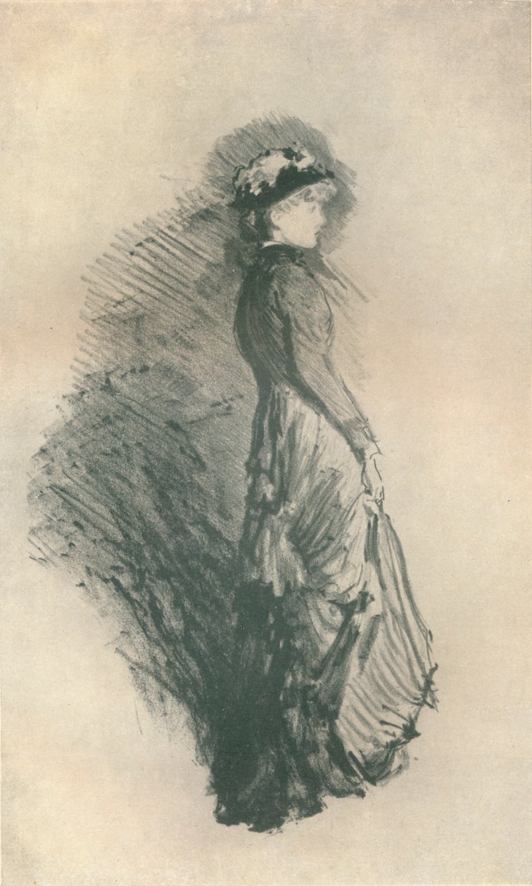 Studie: Stojící postava, 1878, 1904 od James Abbott McNeill Whistler