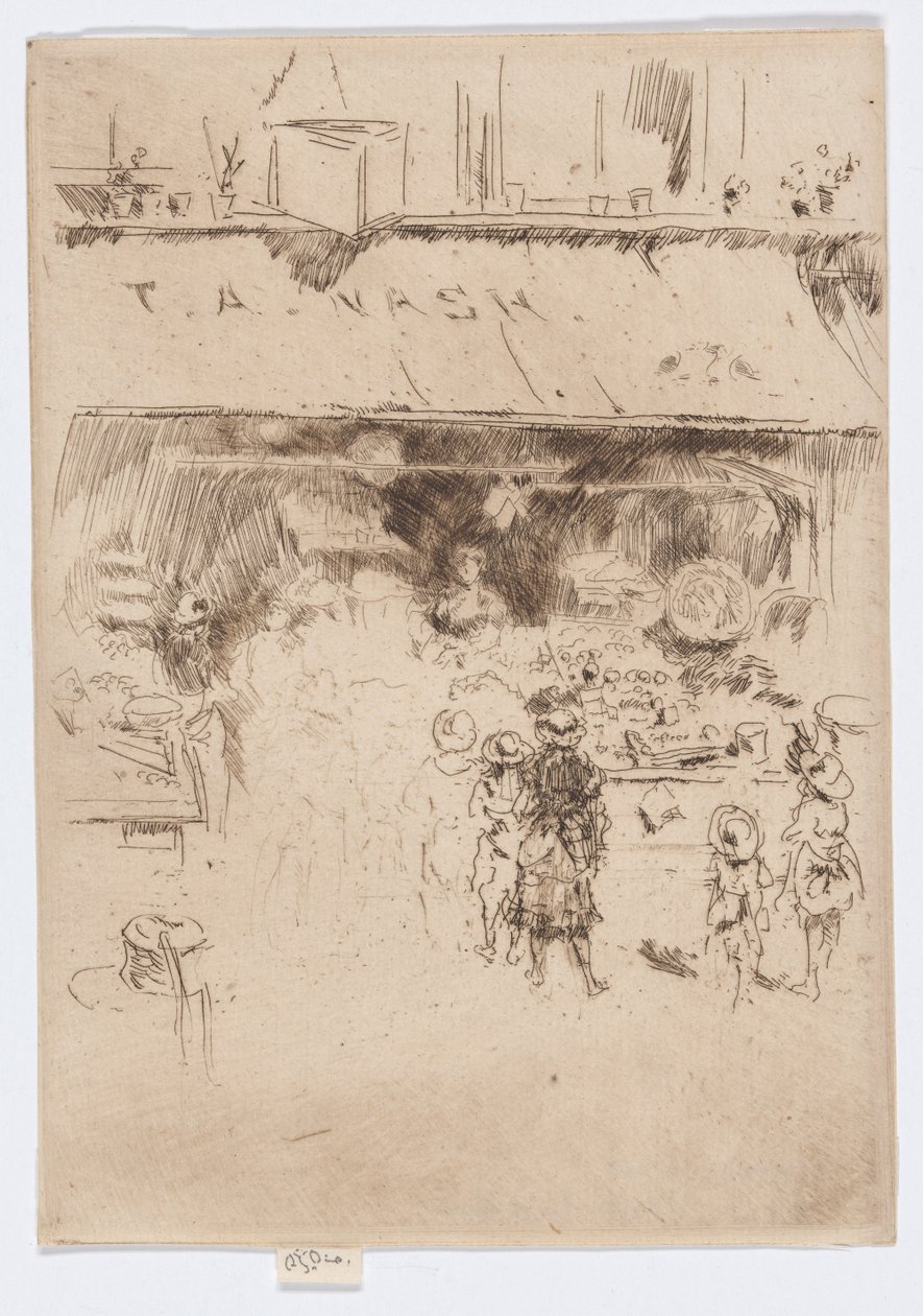 Zelinářství T.A. Nashe, asi 1886 (lept; tuš na papíře) od James Abbott McNeill Whistler