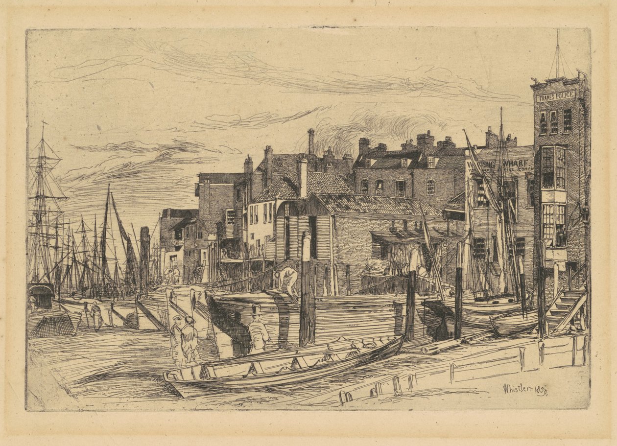 Temžská policie, 1859. od James Abbott McNeill Whistler