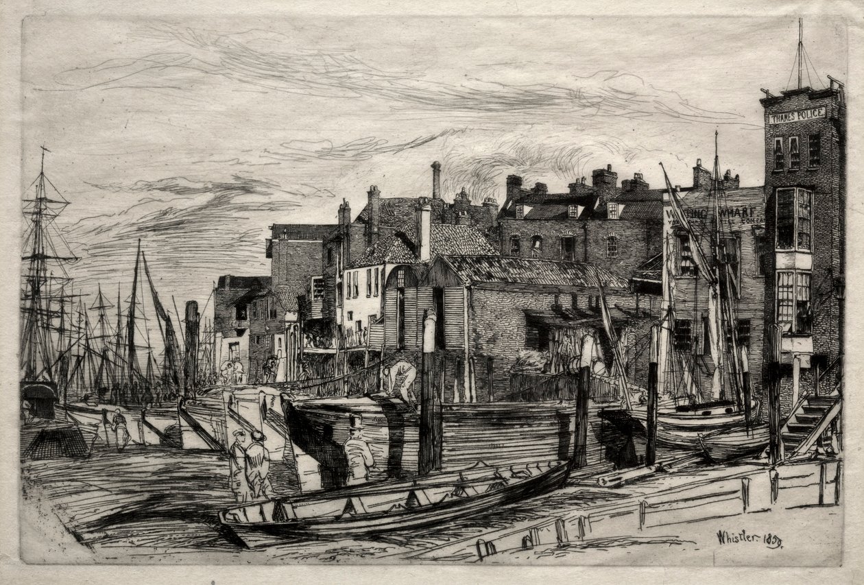 Temžská policie, 1859. od James Abbott McNeill Whistler