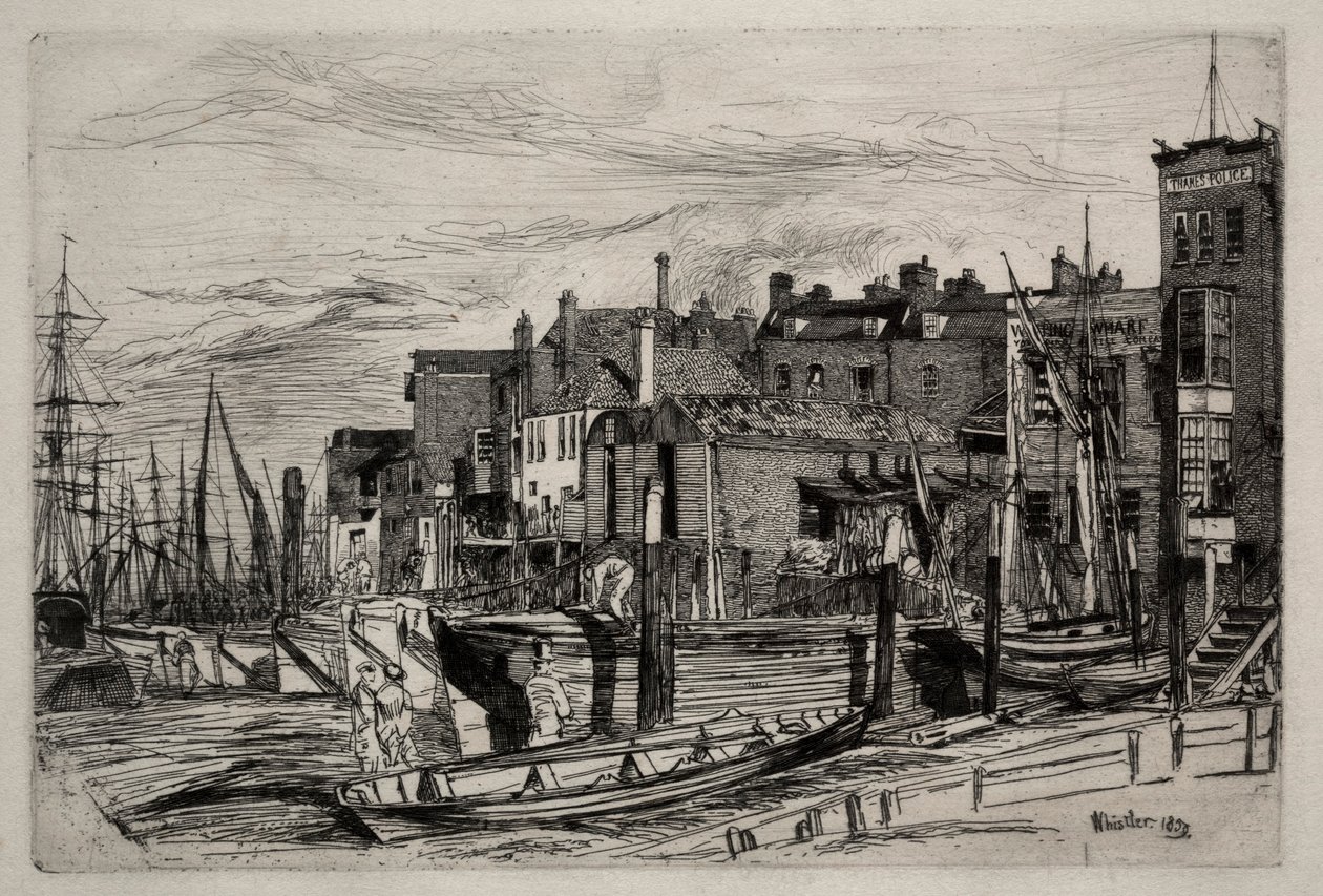 Temžská policie, 1859. od James Abbott McNeill Whistler