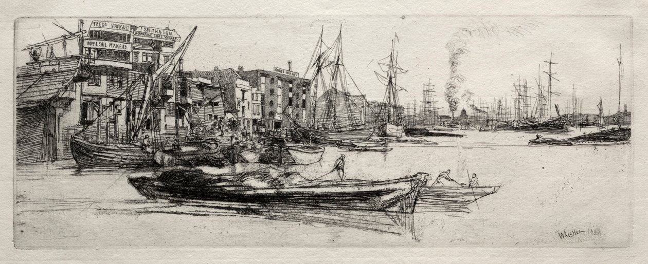 Thames Warehouse, 1871. od James Abbott McNeill Whistler