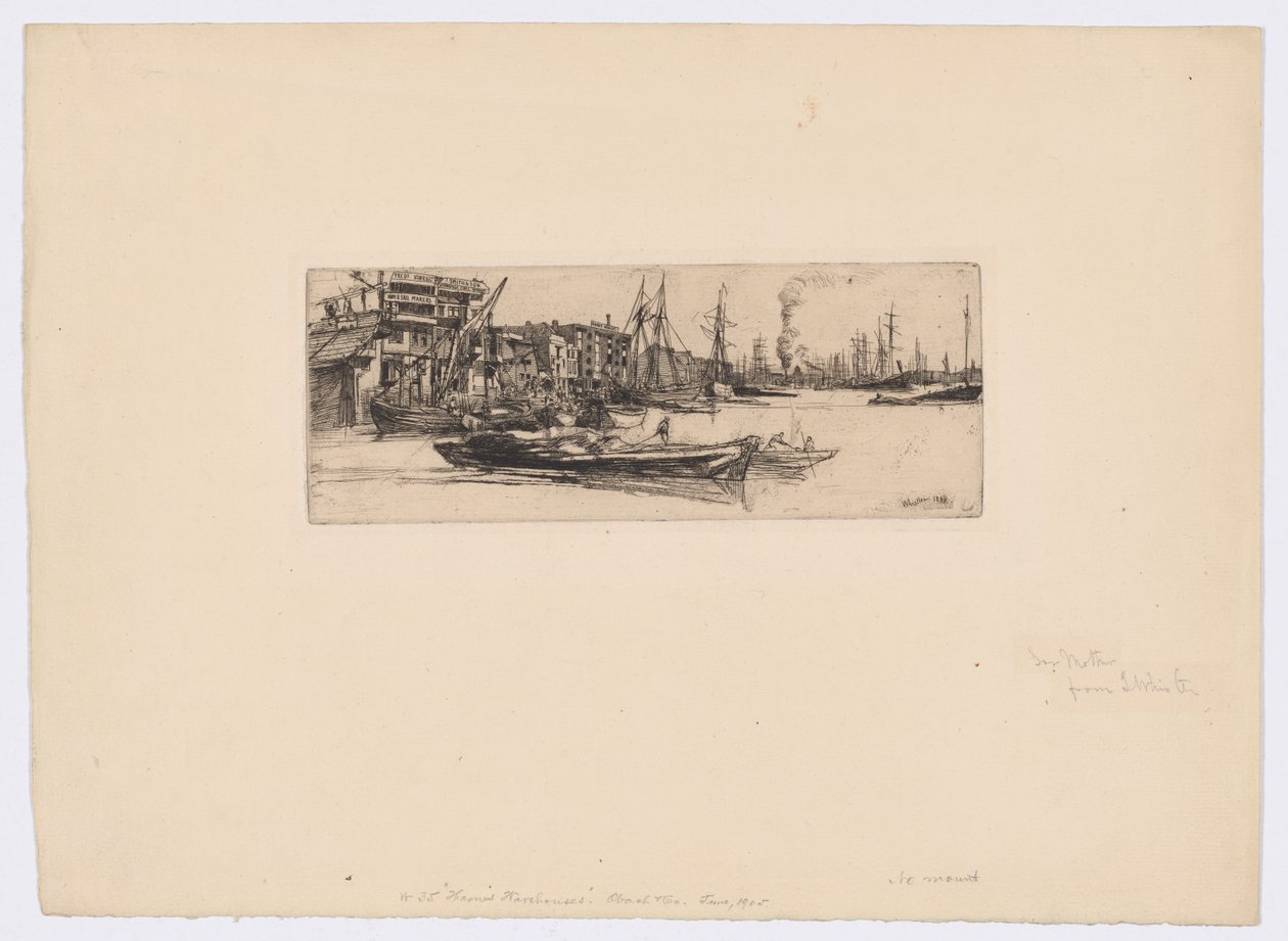 Sklady na Temži od James Abbott McNeill Whistler