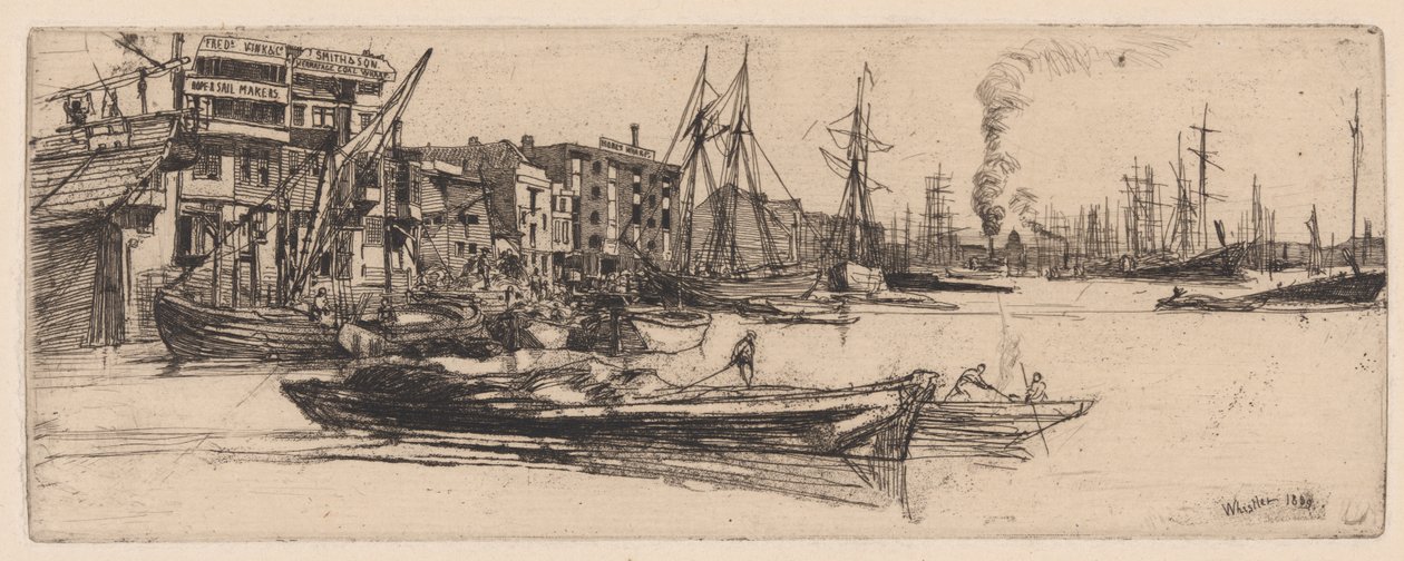 Sklady na Temži od James Abbott McNeill Whistler