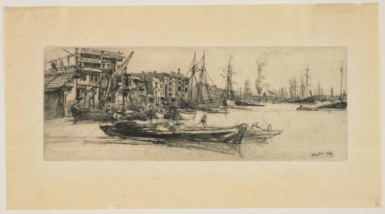 Sklady na Temži od James Abbott McNeill Whistler