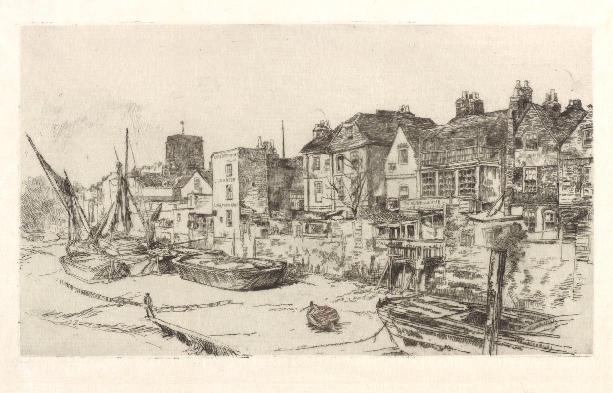 „Adam a Eva“, Stará Chelsea, 1879. od James Abbott McNeill Whistler