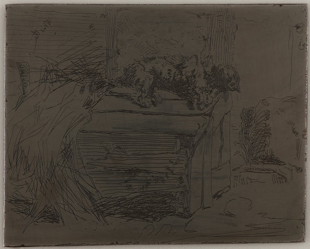 Pes na psí boudě, 1858. od James Abbott McNeill Whistler