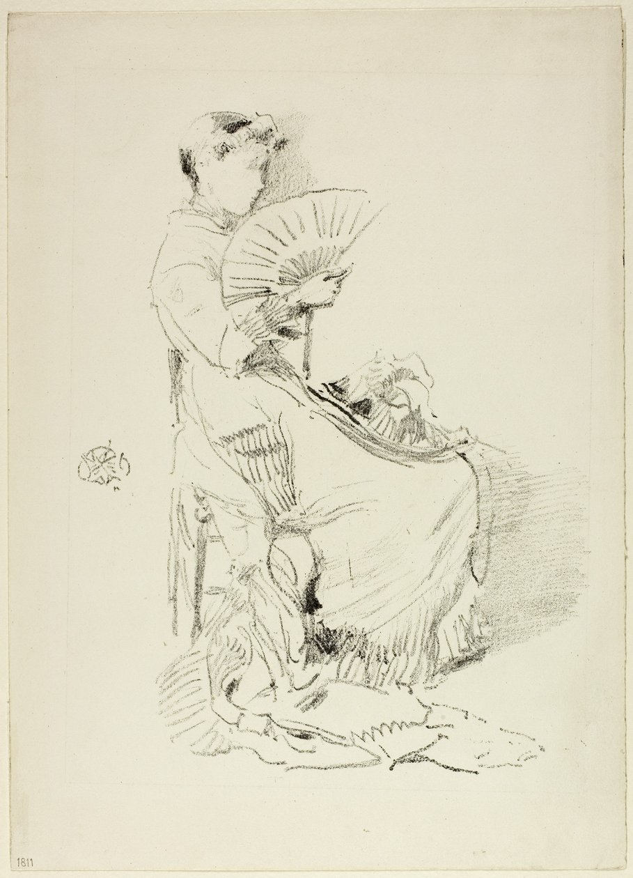 Vějíř, 1879 od James Abbott McNeill Whistler