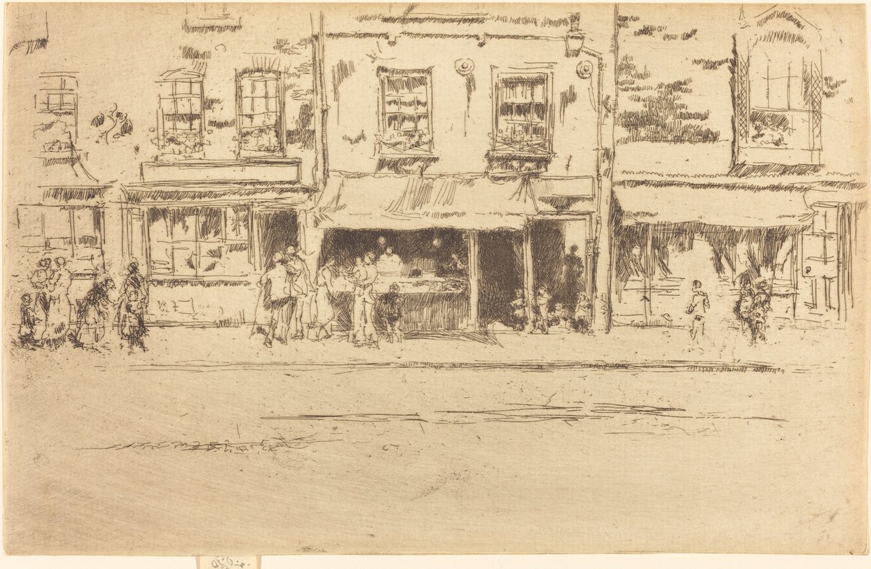 The Fish Shop, Busy Chelsea, 1887. od James Abbott McNeill Whistler