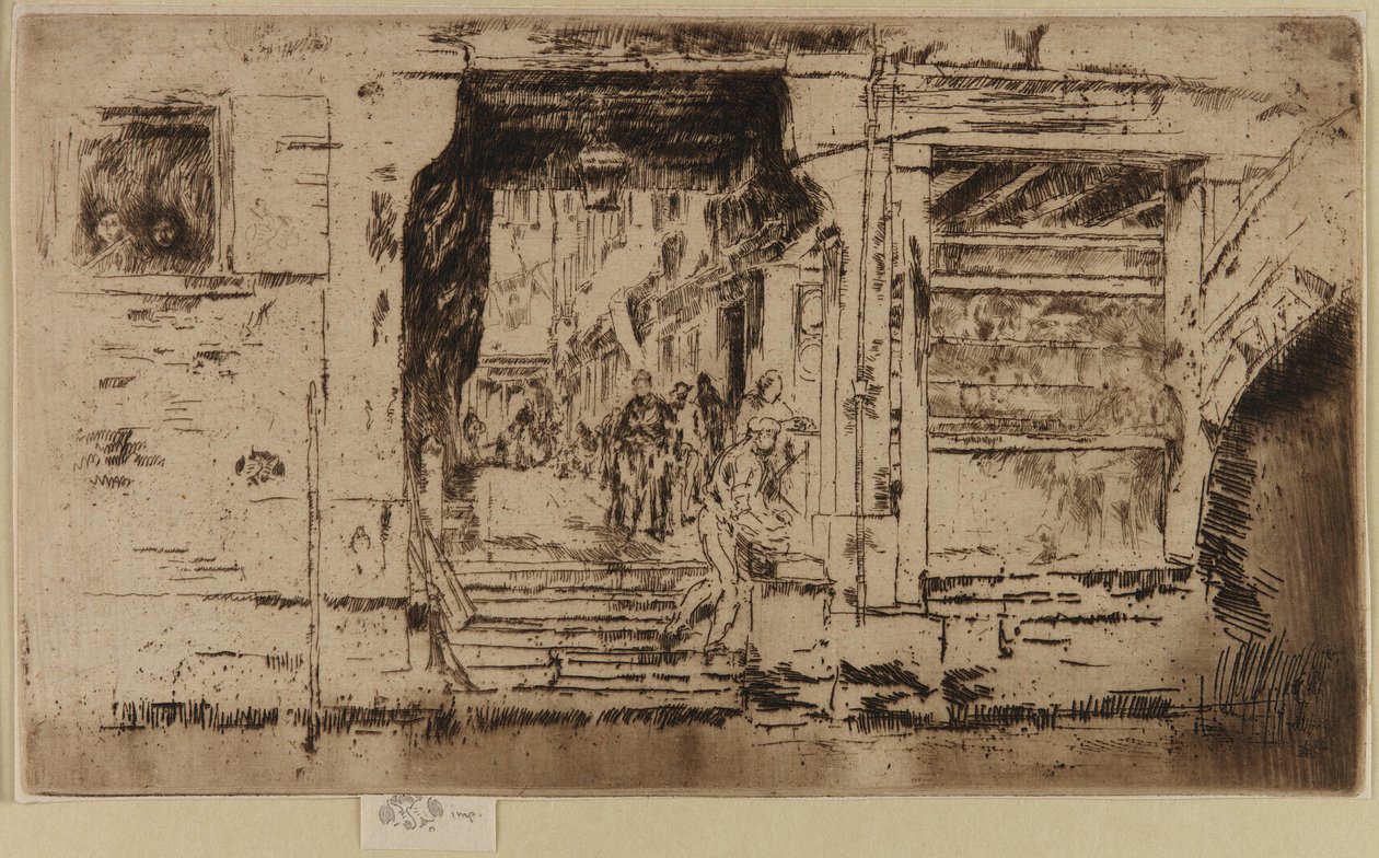 Obchod s rybami, Benátky, 1879-1880. od James Abbott McNeill Whistler