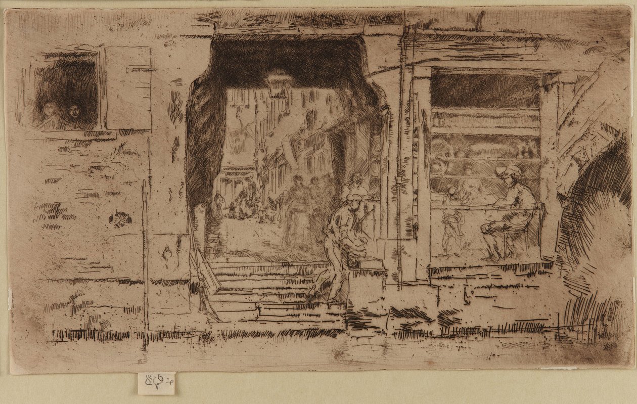 Obchod s rybami, Benátky, 1879-1880. od James Abbott McNeill Whistler