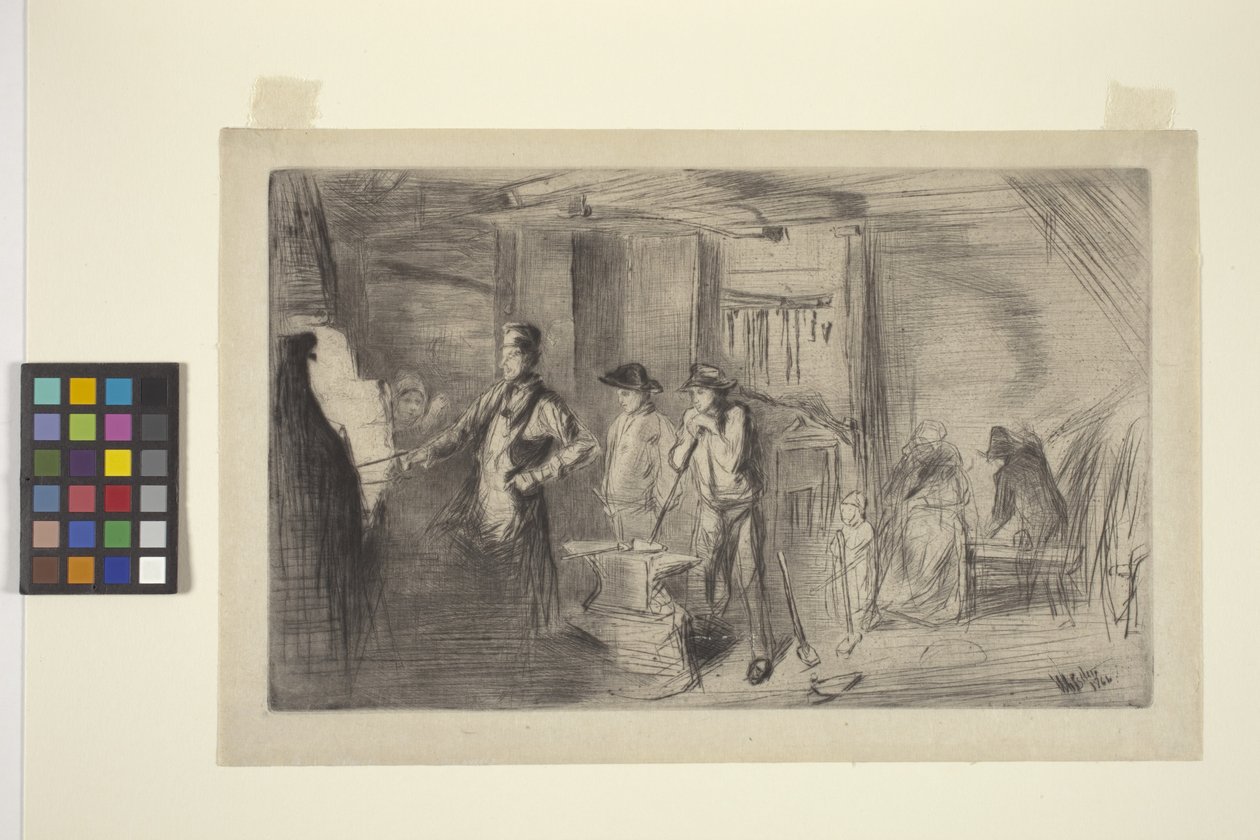 The Forge (suchá jehla) od James Abbott McNeill Whistler