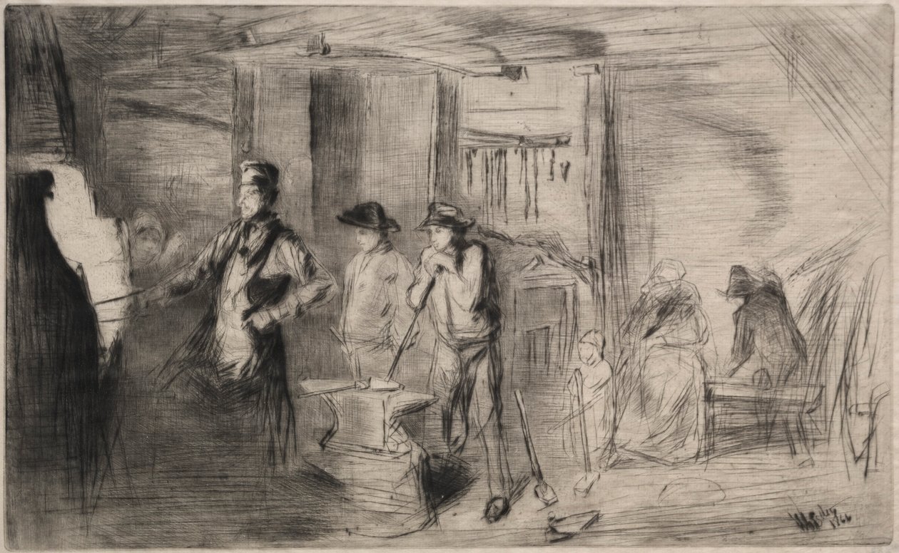 The Forge, 1866. od James Abbott McNeill Whistler