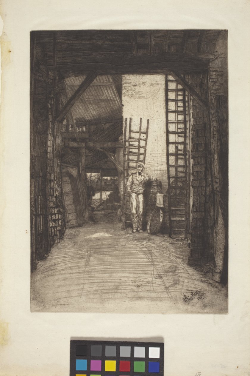 Lime-Burner (leptání a suchá jehla) od James Abbott McNeill Whistler