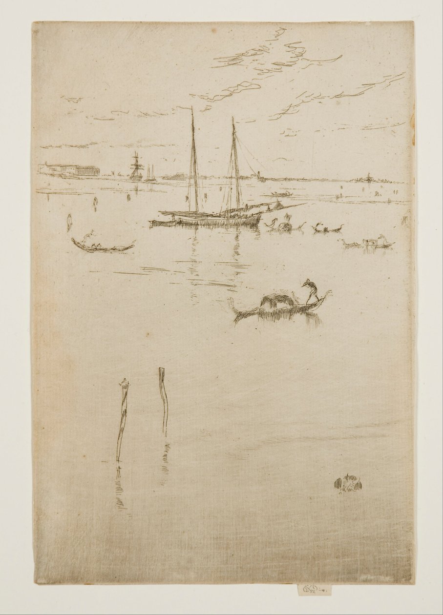 The Little Lagoon, from the Twelve Etchings, also known as the First Venice Set od James Abbott McNeill Whistler