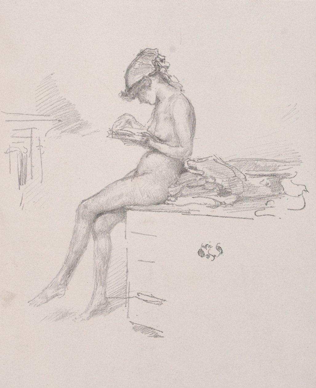 The Little Nude Model Reading, 1890. od James Abbott McNeill Whistler