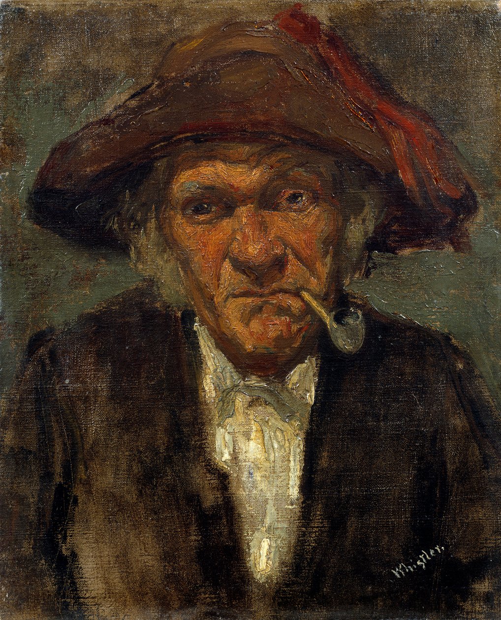Obraz The Man Has The Pipe od Jamese Mac Neila Whistlera (1834-1903) od James Abbott McNeill Whistler
