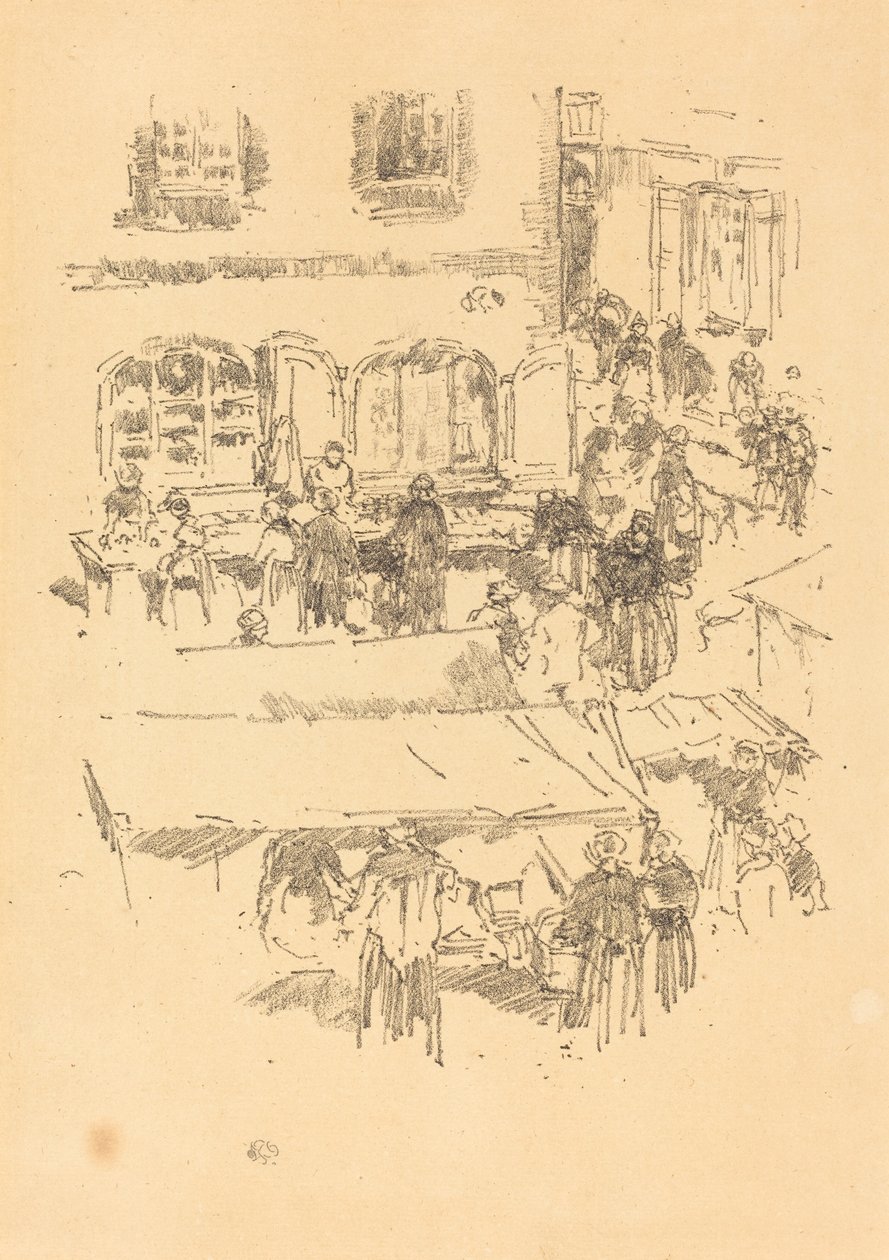 Tržiště, Vitré, 1893. od James Abbott McNeill Whistler