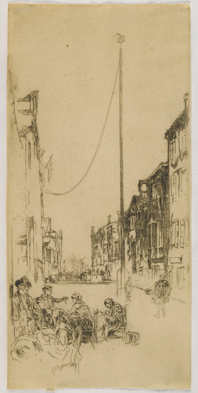 Stožár, 1880 (lept na papíře) od James Abbott McNeill Whistler