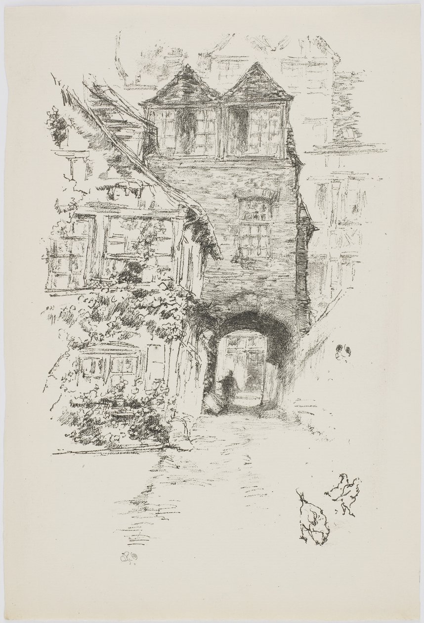 Kněžský dům, Rouen, 1894-95 (litho na papíře) od James Abbott McNeill Whistler