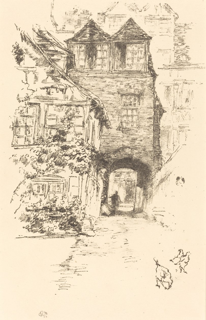Kněžský dům, Rouen, 18941895. od James Abbott McNeill Whistler