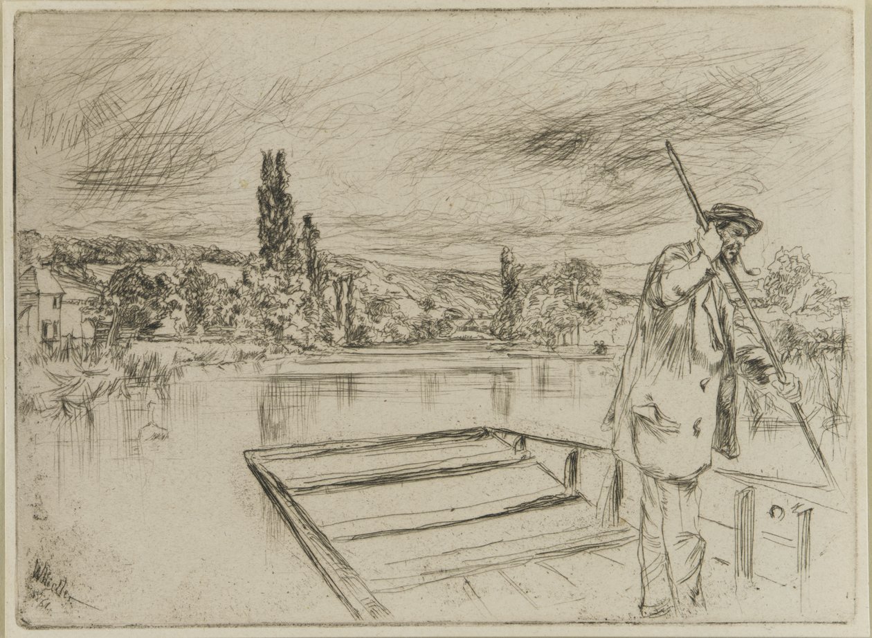 Punt, 1861 (lept na papíře) od James Abbott McNeill Whistler