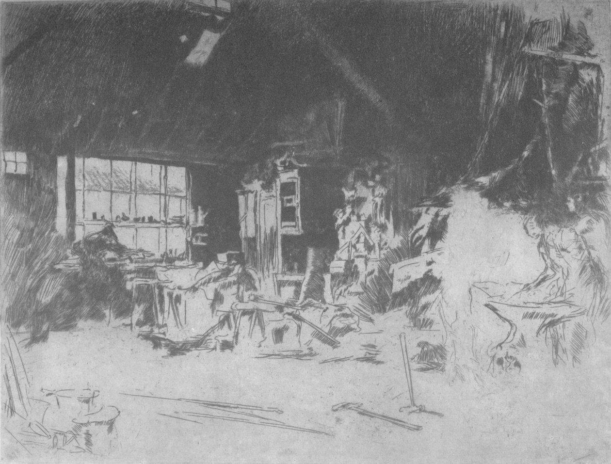 Kovárna, 1880, 1904 od James Abbott McNeill Whistler