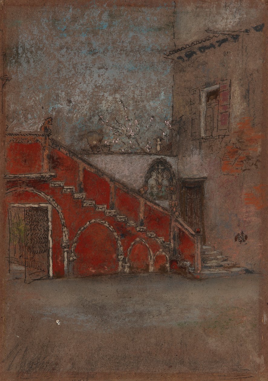 Schodiště: Poznámka v červené barvě, 1880. od James Abbott McNeill Whistler
