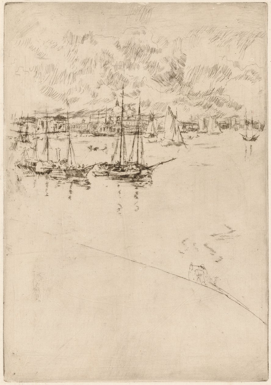 Parník, Benátky, 18791880. od James Abbott McNeill Whistler