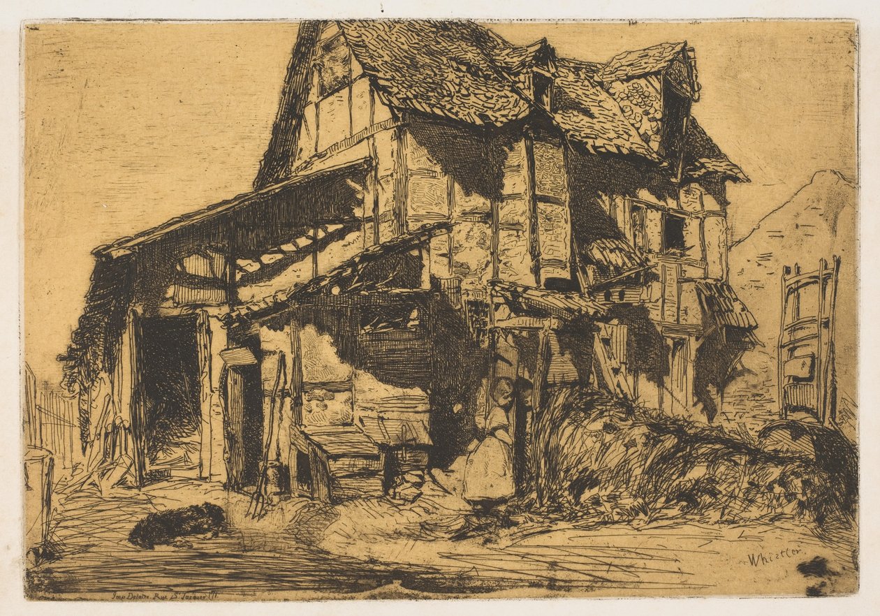 Nebezpečný činžák Stará farma, 1858. od James Abbott McNeill Whistler