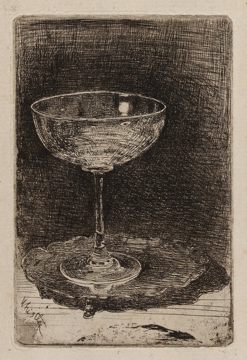 Sklenice na víno, 1858. od James Abbott McNeill Whistler