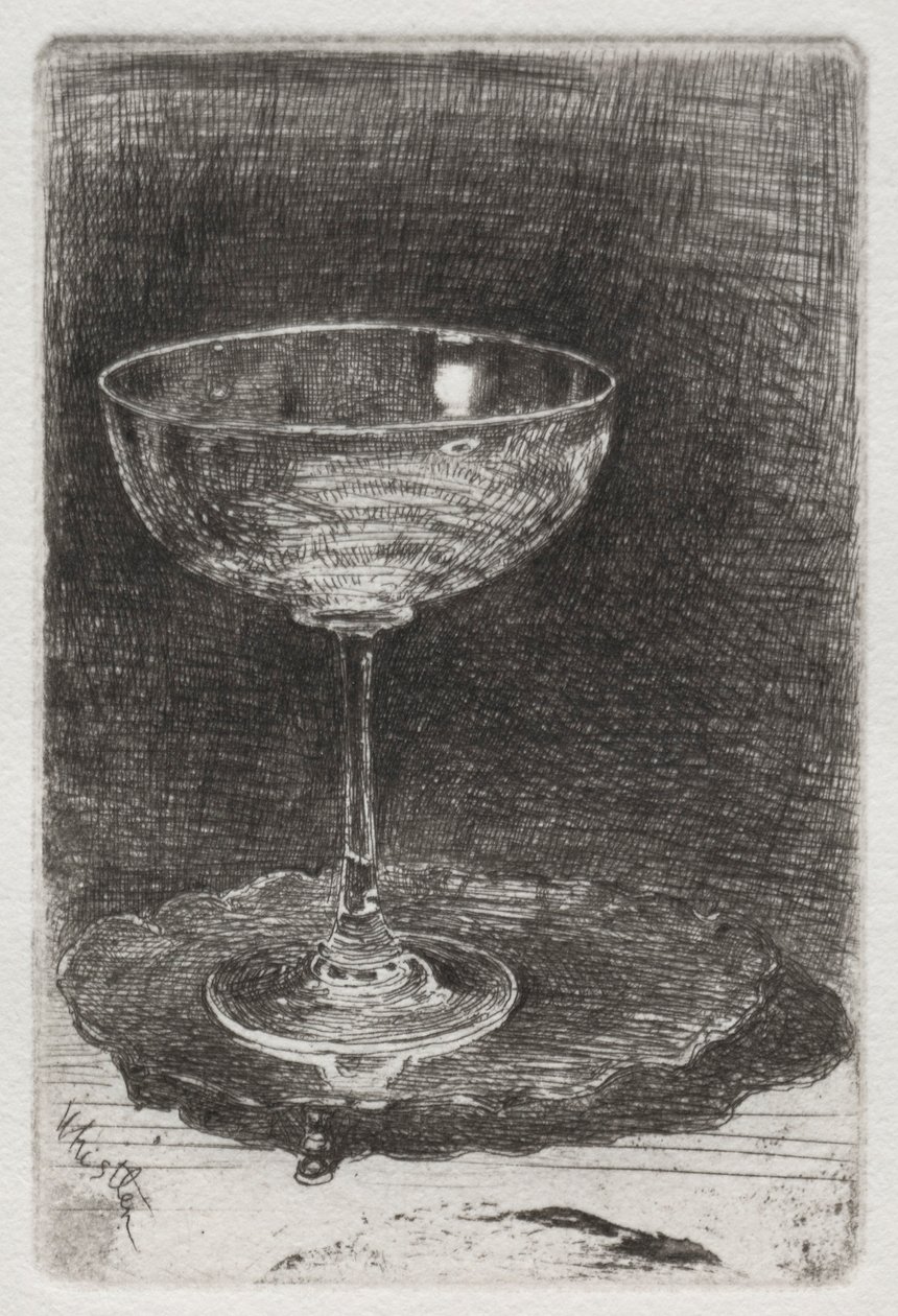 Sklenice na víno, 1858. od James Abbott McNeill Whistler