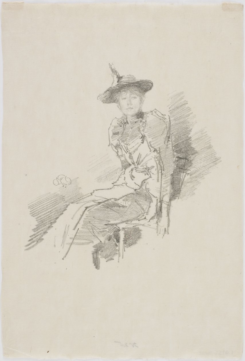 Okřídlený klobouk, 1890 (litho na papíře) od James Abbott McNeill Whistler