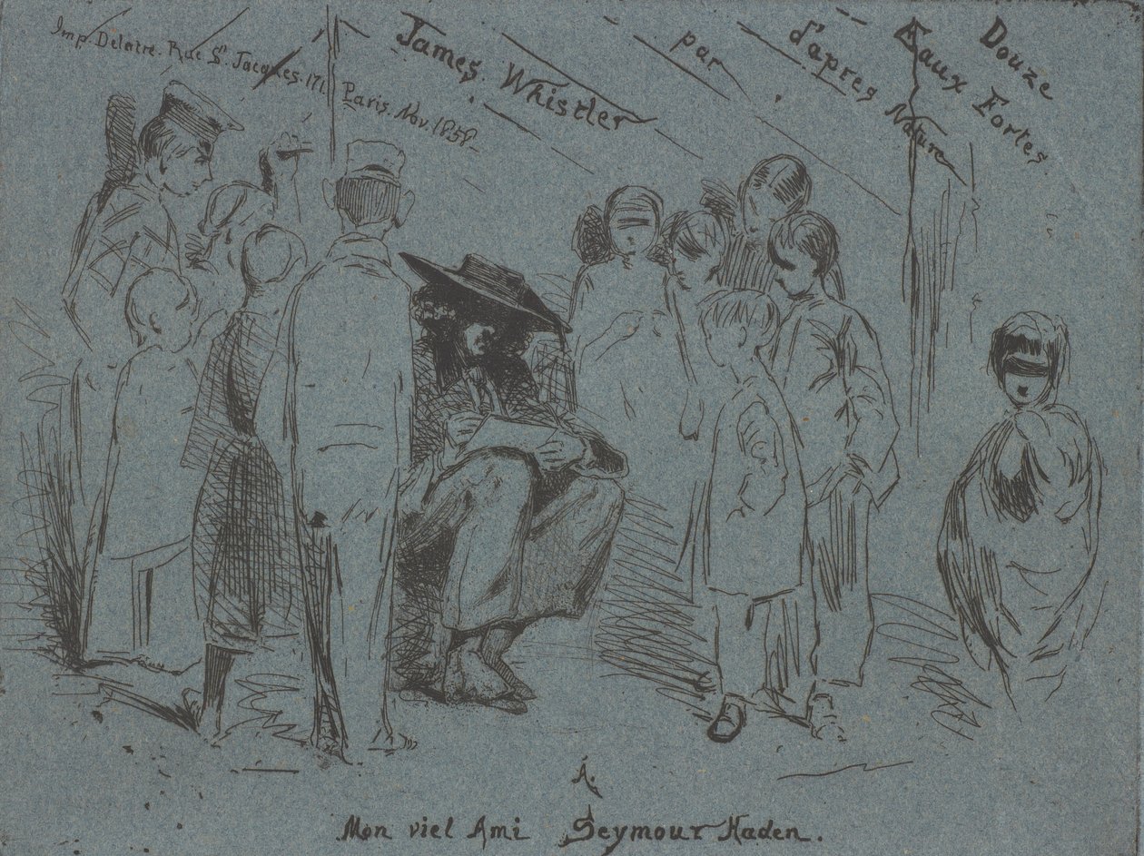 Titulní strana francouzského souboru, 1858. od James Abbott McNeill Whistler