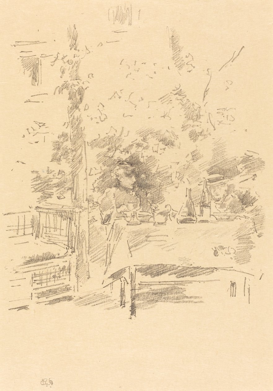 Tete-a-tete v zahradě, 1894. od James Abbott McNeill Whistler