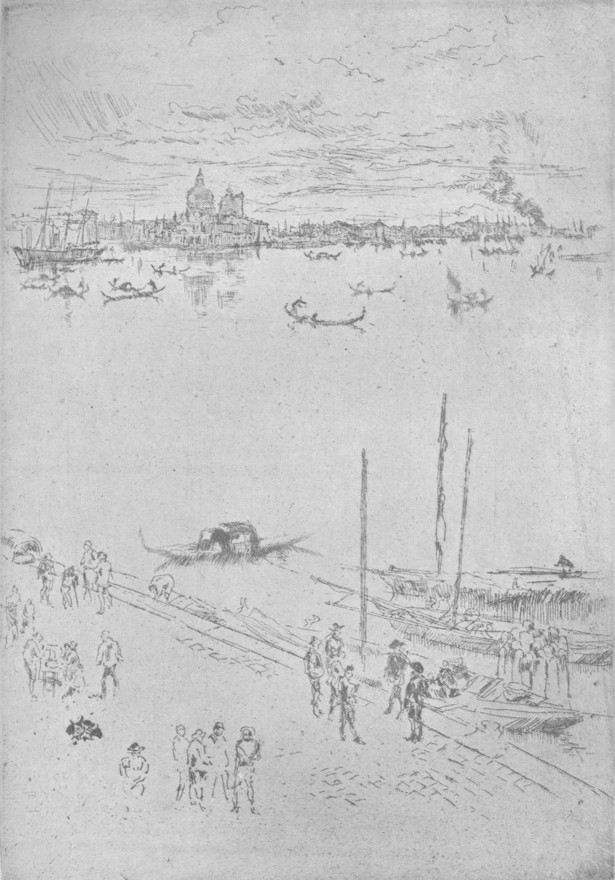 Vzpřímené Benátky, c1880, 1904 od James Abbott McNeill Whistler