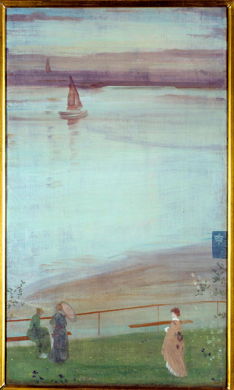 Variace ve fialové a zelené malbě James Abbott McNeill Whistler (1834-1903) 1871 Sun. 0,35x0,61 m Paříž, musee d